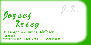 jozsef krieg business card